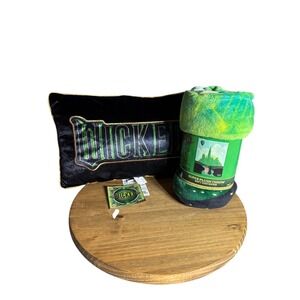 Wicked The Movie Emerald City Ahead Super Plush Throw Blanket & Key Pillow NWT